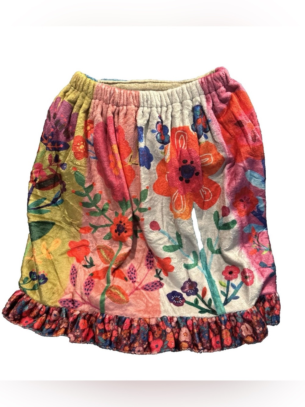 NWT Natural Life Towel Wrap Floral Plush S/M Boho Spa Shower Beach Coverup - Picture 2 of 13